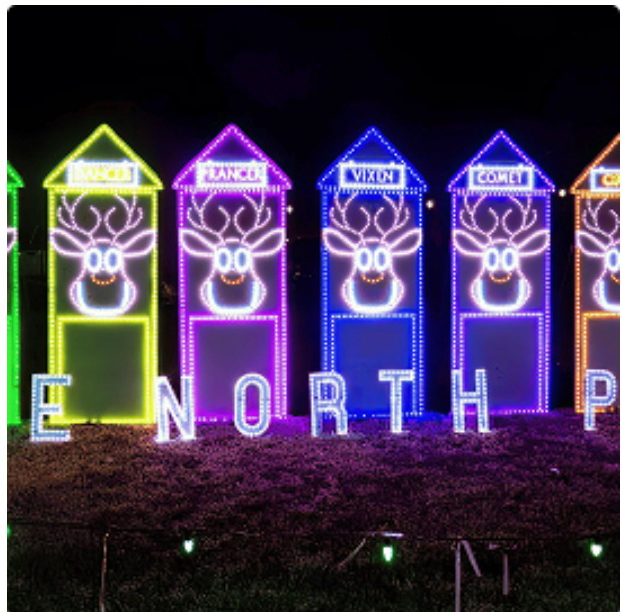 The North Pole light display